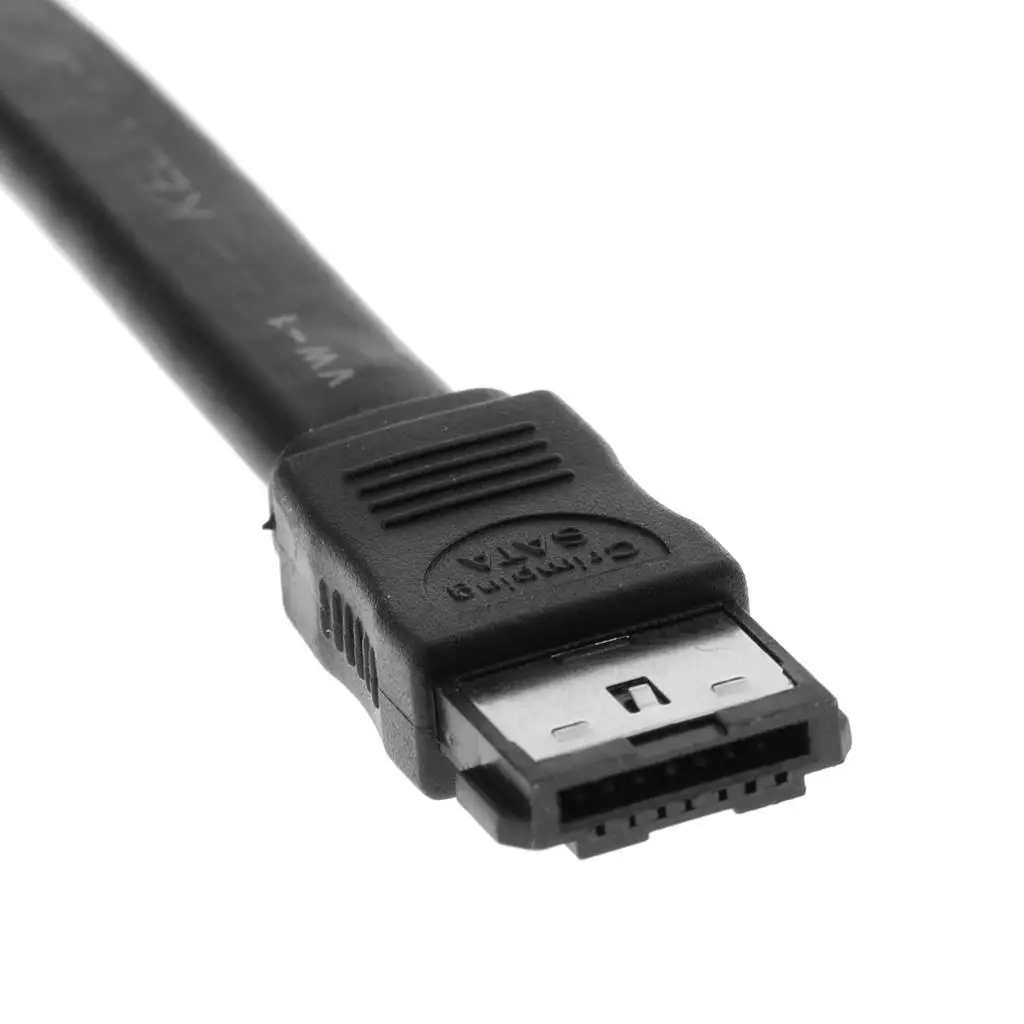  Shielded External Cable Male to Male - 120cm 7Pin to Data Drive Cord Wire, Black