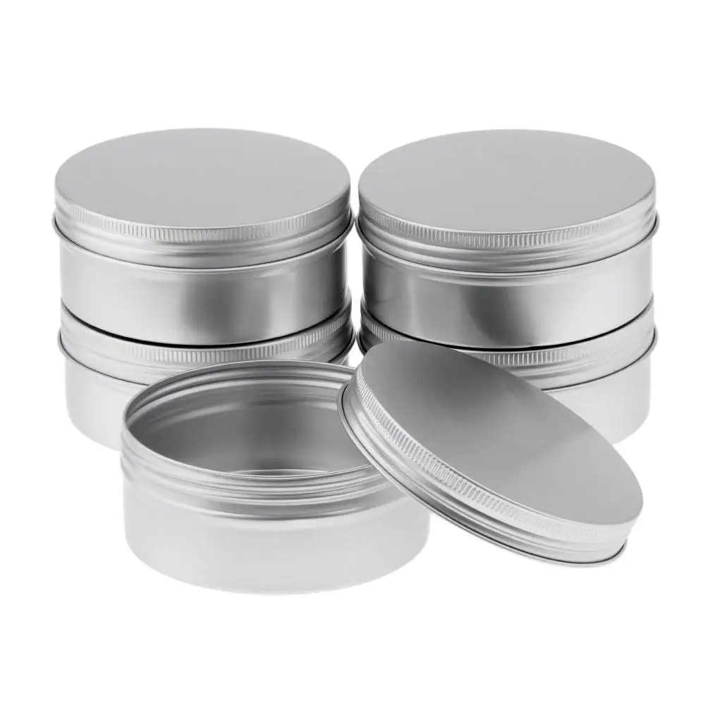 5 Pcs 250ml/8.8oz Aluminum Empty Lip Cosmetic Travel Bottles Containers for Candy,Mints,