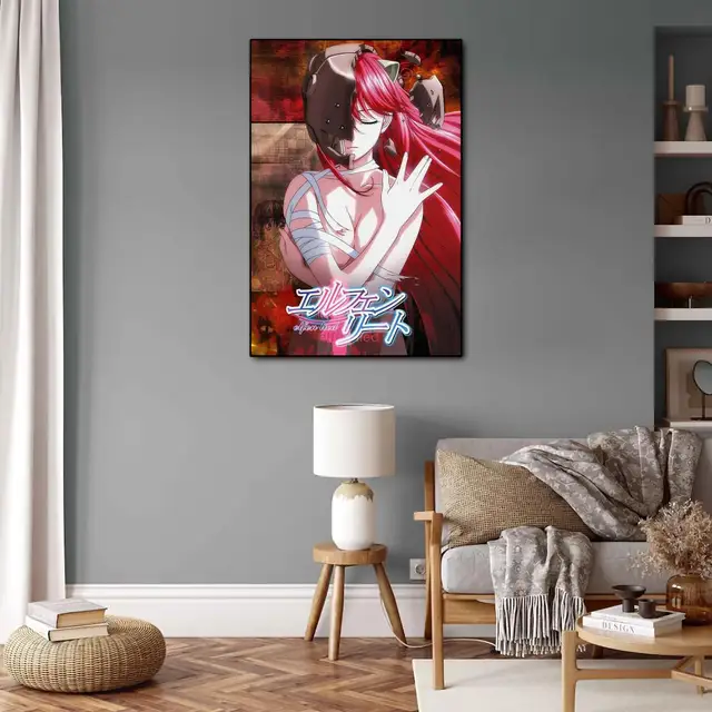 Elfen Lied Poster Anime (5) Art Poster Canvas Painting Decor Wall Print  Photo Gifts Home Modern Decorative Posters Framed/Unframed  16x24inch(40x60cm)