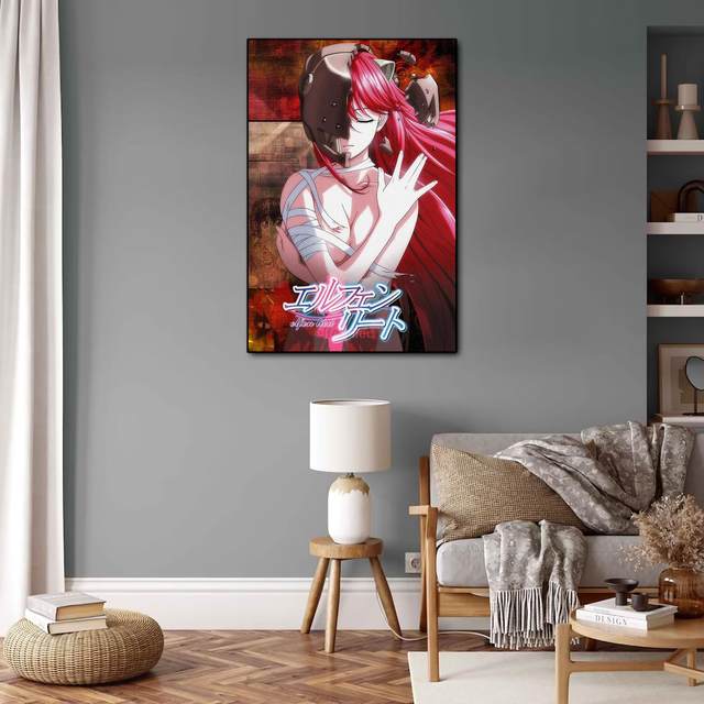 Elfen Lied Poster Anime (5) Art Poster Canvas Painting Decor Wall Print  Photo Gifts Home Modern Decorative Posters Framed/Unframed  16x24inch(40x60cm)