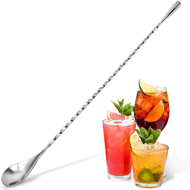 Whisky Shaker Spoon Stirrers Handle Kit Barman Stainless Mixing Accessories  Cocktail Long Kitchen Stick Bartender Bar Steel - AliExpress