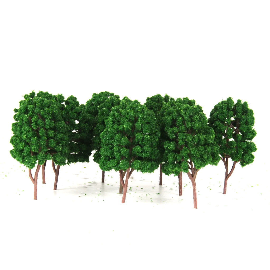 10 Pieces Model  Train Railway Road Park Layout Landscape HO : 100