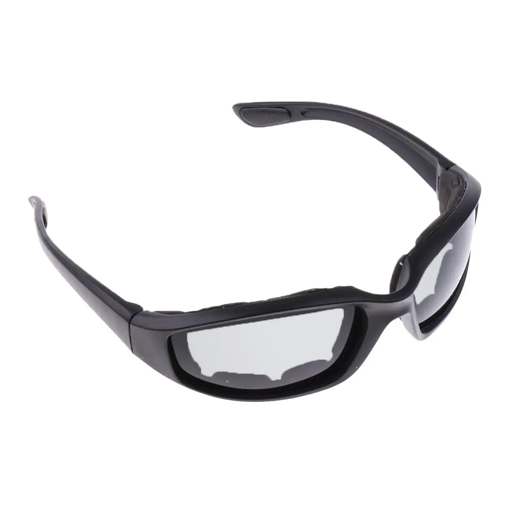 Motorbike UV400 Windproof Dustproof Riding Glasses Padded Comfortable Gray