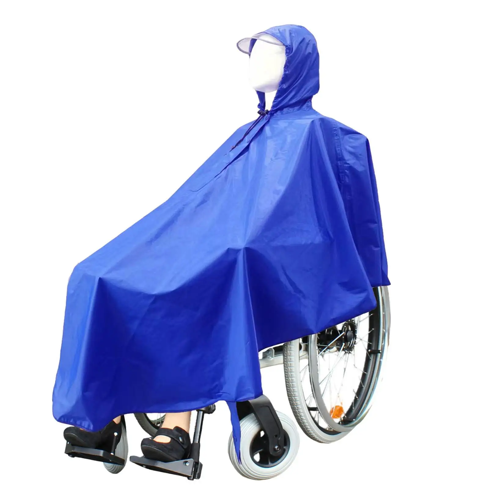 Wheelchair Poncho Reflective Strip Portable Adjustable Rain Protection Cape for Camping Activity Rainy Day Travel Birthday Gift