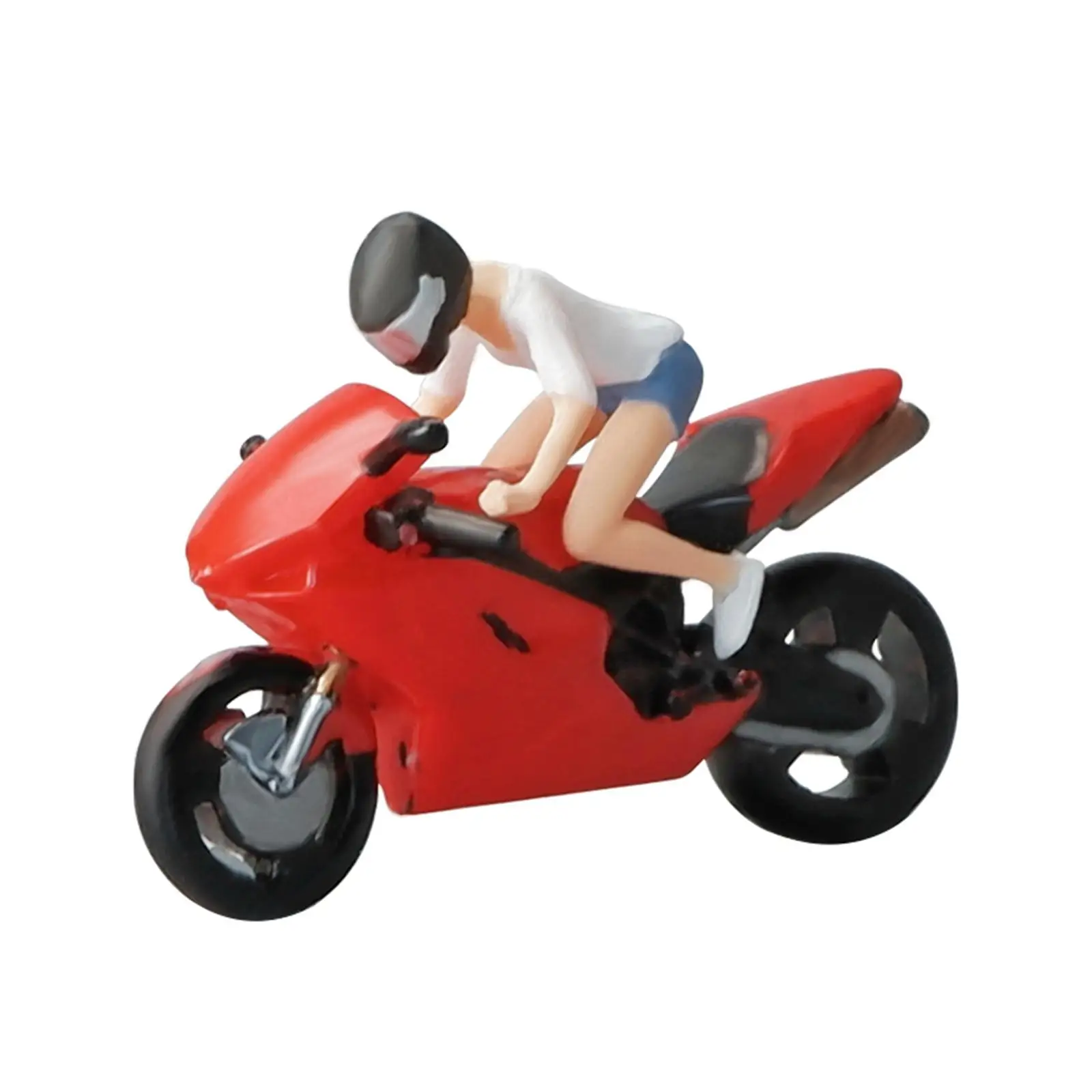 1/64 Motorcycle and Figures Model Mini People Model Movie Props Tiny People 1/64 Model People Figures DIY Projects Accessory
