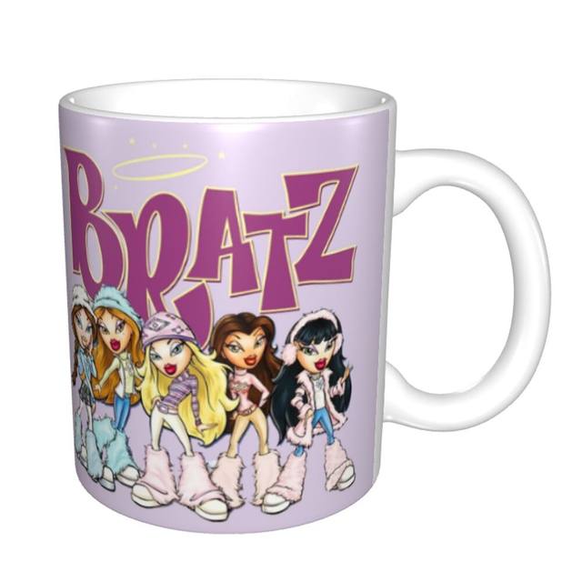 DIY Bratz Lovely Doll Ceramic Mug Custom Cartoon Manga Anime