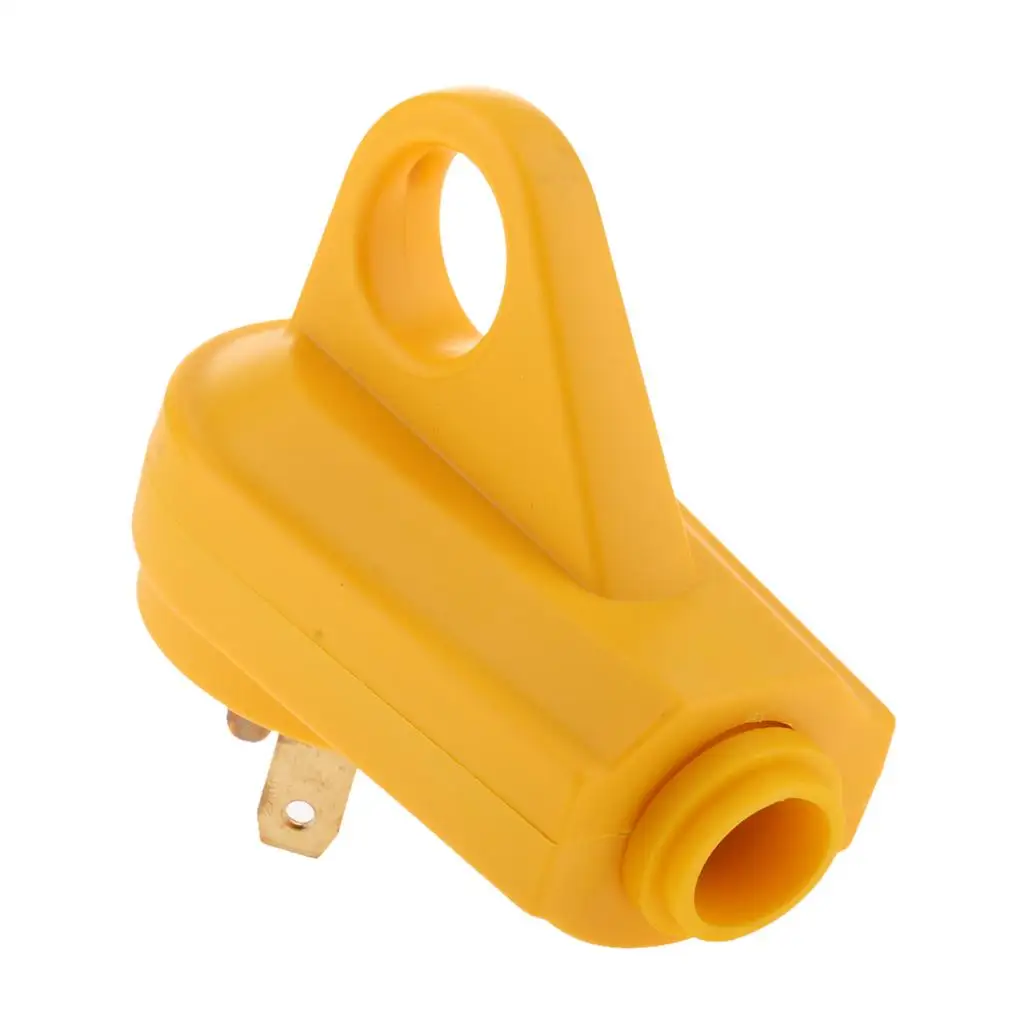125V 30Amp RV Replacement Male Plug Yellow Grip Handle Heavy Duty