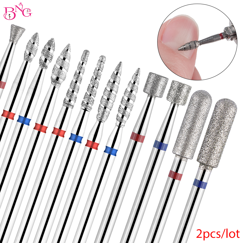 Best of 2pcs / lot Nail Drill Bits Flame Diamond Bit For Nail Drill 3 / 32&#039;&#039; Manicure Milling Cutter Cuticle Rotary Burr Drill Accessories Reviews & Tips