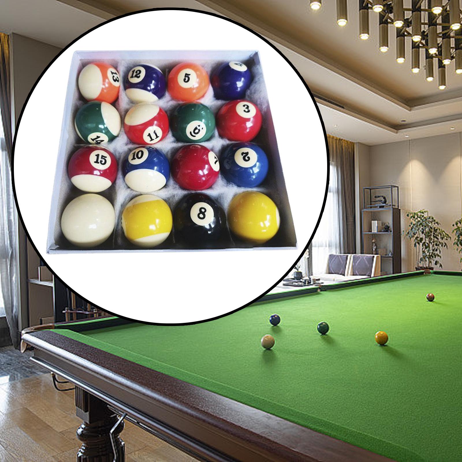 16Pcs Billiard Balls Pool Balls Set American Style Resin Billiard Balls Complete 16 Balls for Pool Tables for Exercise Indoor