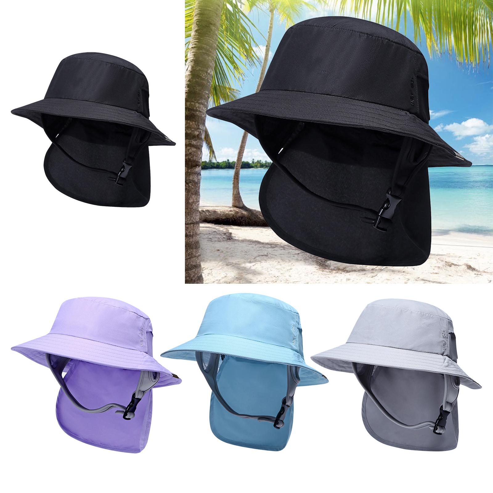 Lightweight Surf Bucket Hat Neck Flap Cover for Fishing Travel Water Sports