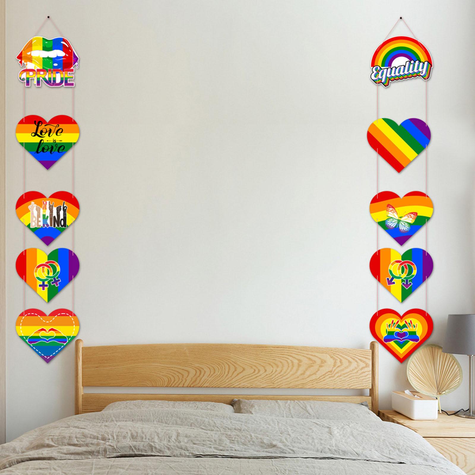 Gay Pride Day Outdoor Porch Banner LGBT Pride Month Pride Prom Rainbow Door Wall Sign Party Decoration Supplies