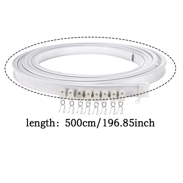5 Meters Bendable Ceiling Curved Curtain Track Flexible Ceiling