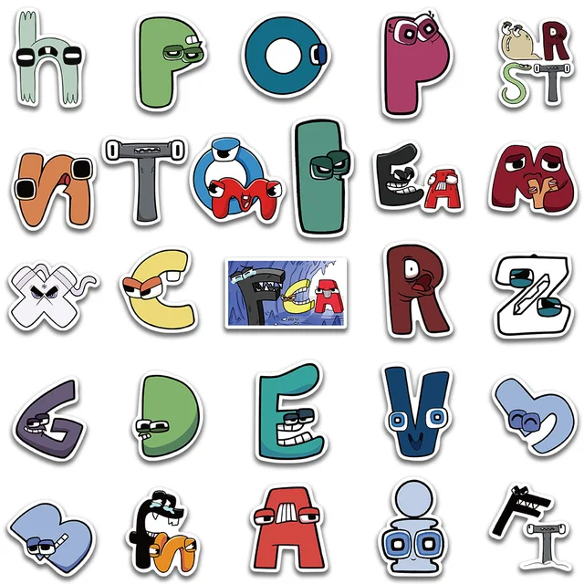  60pcs Cute Alphabet Lore Stickers for Kids Children