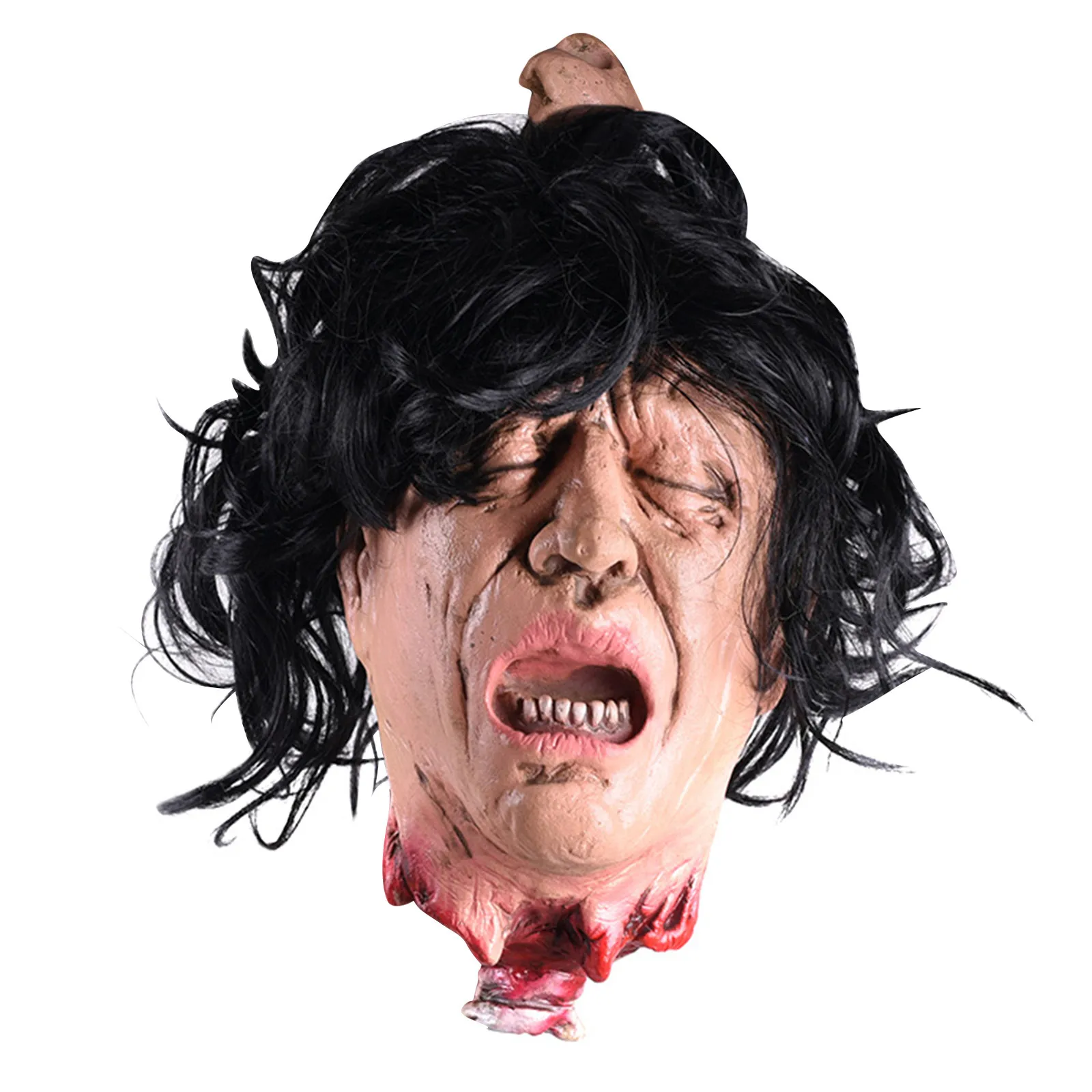 Реквизит для Хэллоуина с отрезанной головкой, страшная голова с кровью,  Реалистичная ужасная голова, для помещений и улицы, водонепроницаемая, для  домов с привидениями | AliExpress