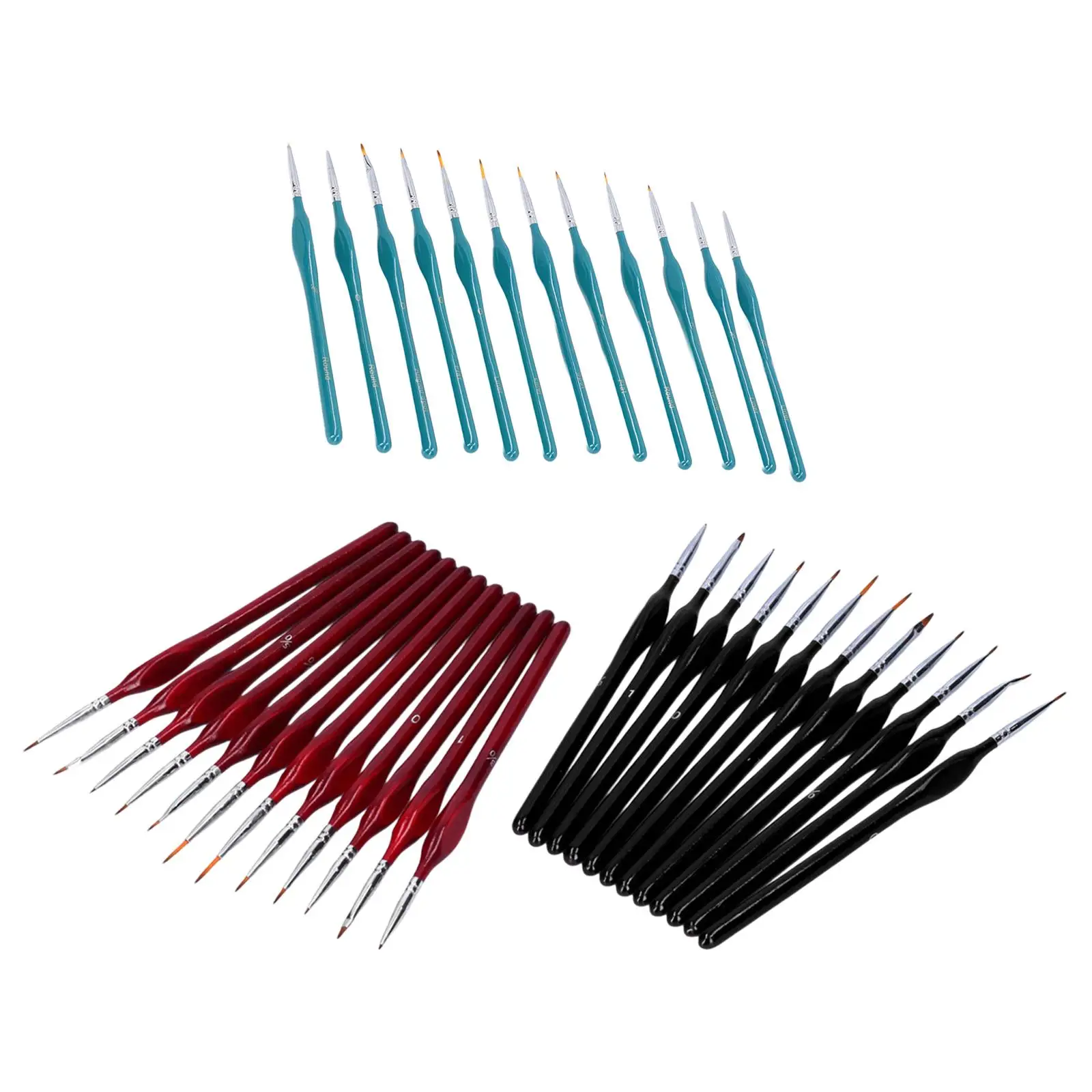 12 Pcs Detail Paint Nylon Brushes, , High Performance Script Liner for Oil, Acrylic and Painting Drawing Writing