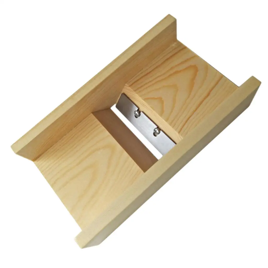 Wooden Soap Cutter Soap Making Tool with Planer Beveler Slicer for Soap Conveniently, 19 X 10.6 X 4.8cm