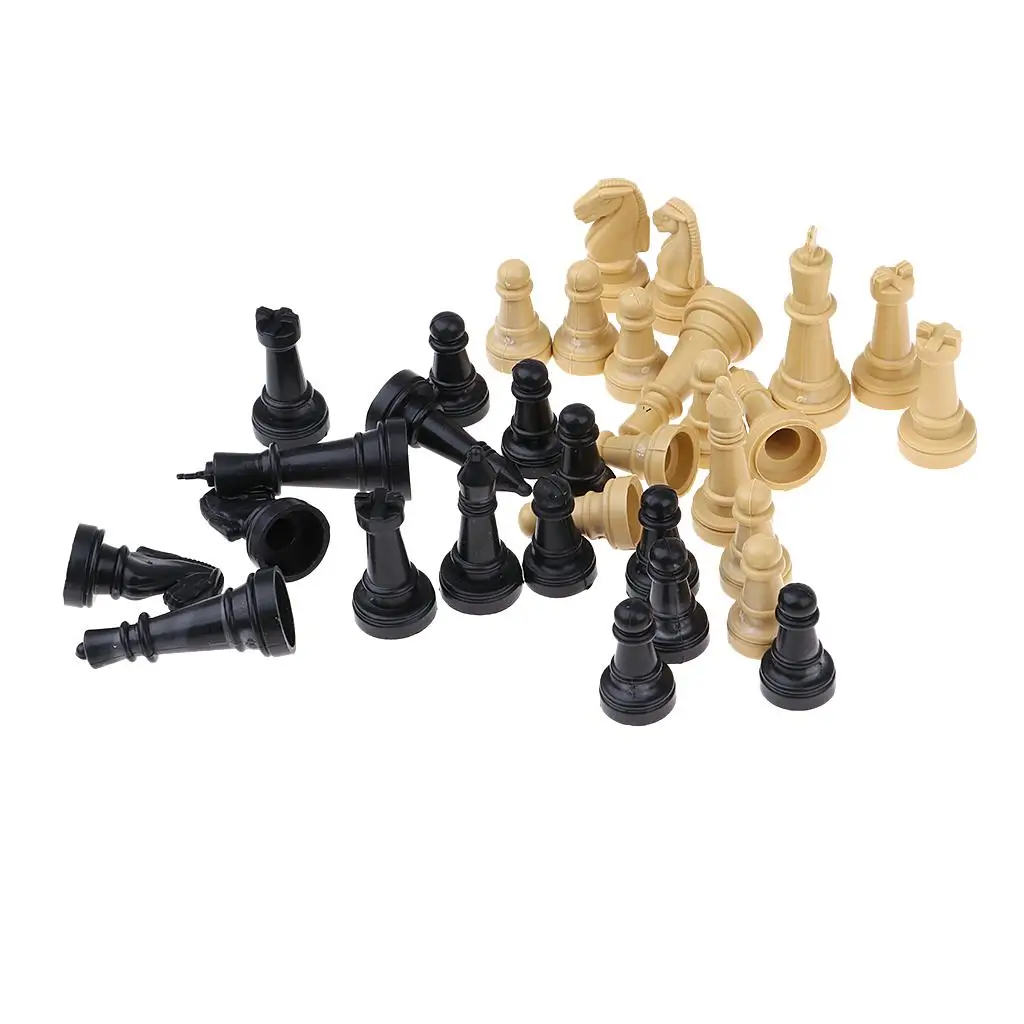 32x Tradtional Tournament Chess Accessories Pieces Chessmen Replacement