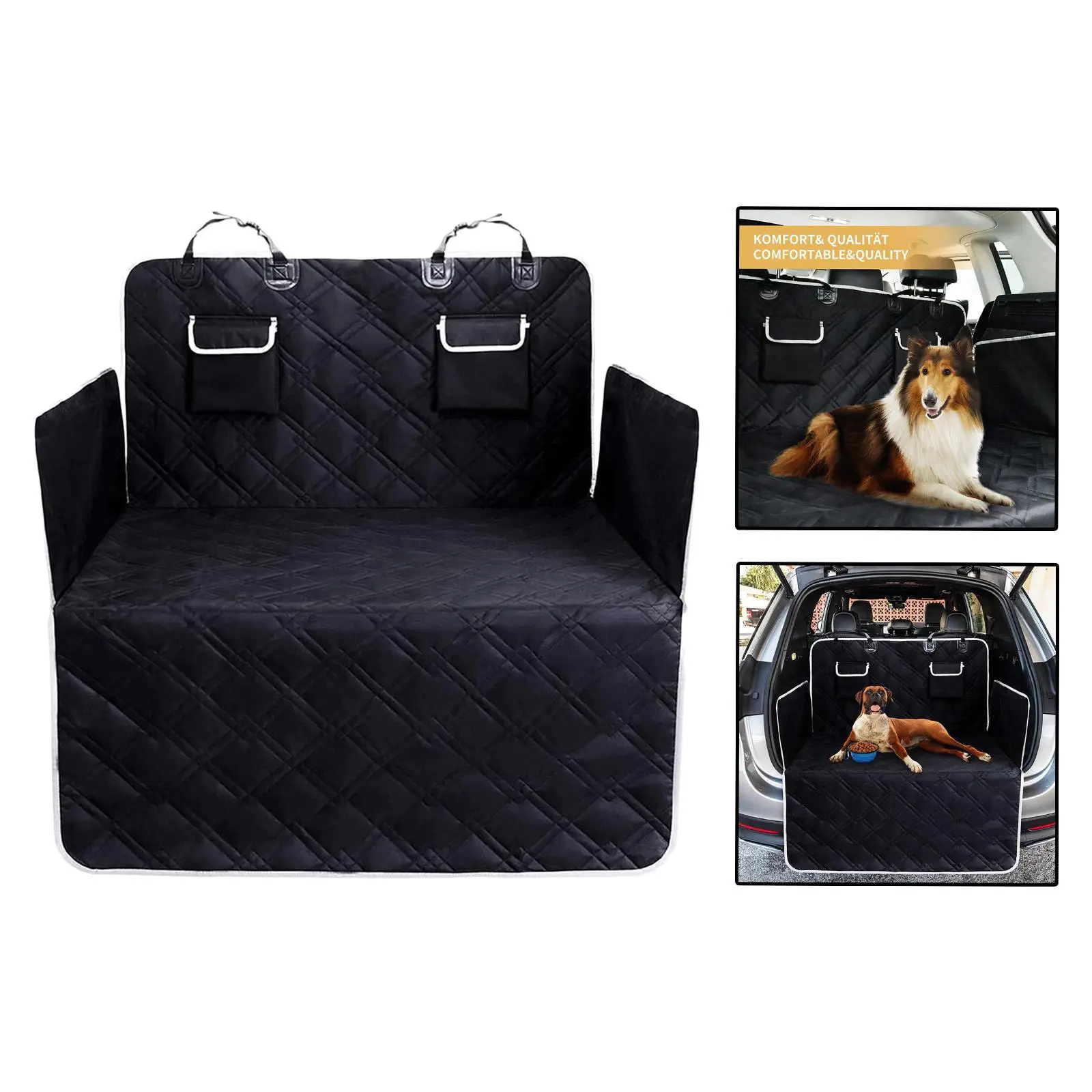 Dog Back Seat Cover Waterproof Scratchproof Nonslip Hammock for Backseat Against and Pet Seat Covers & SUVs