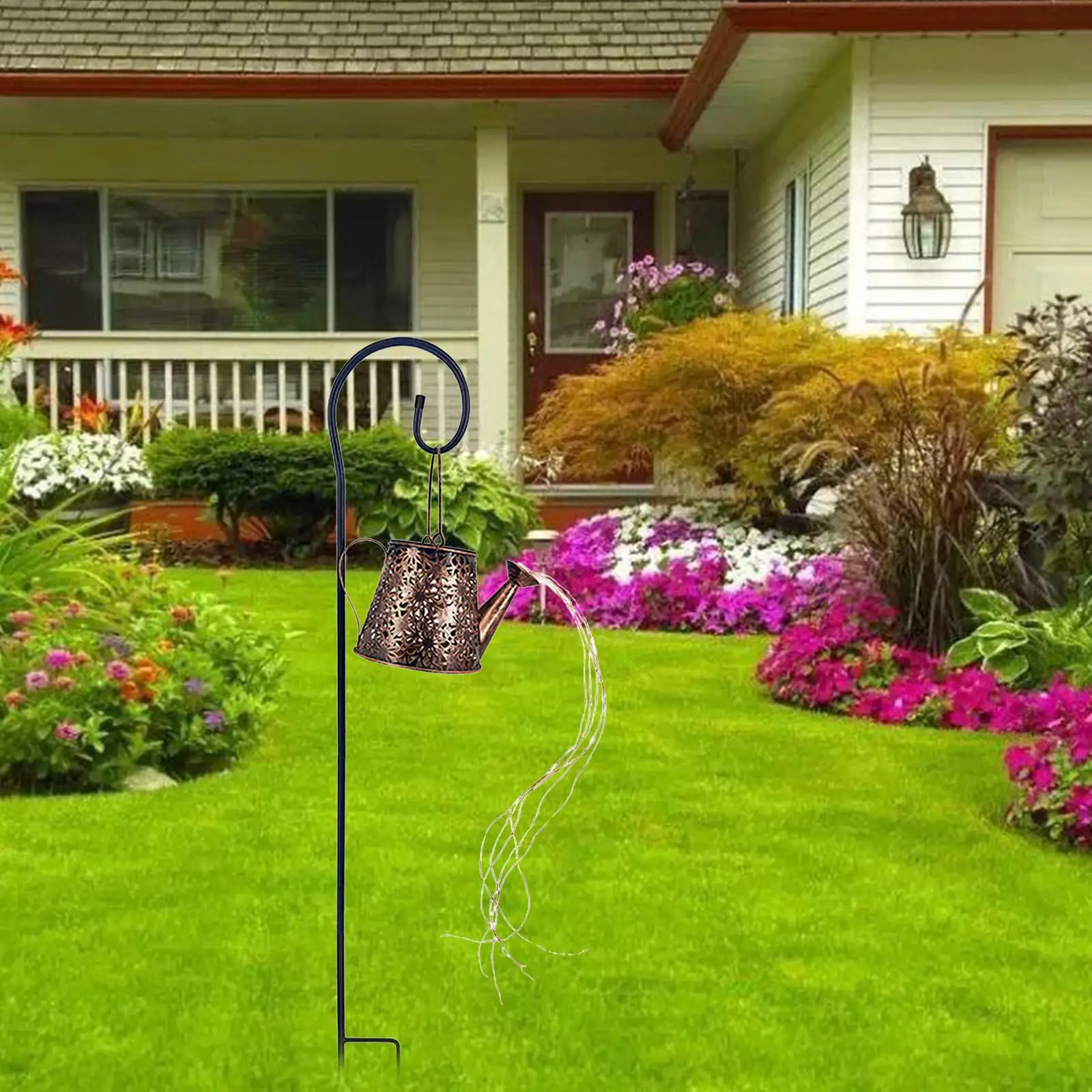Solar Led Lights Garden Stake Outdoor Watering Can Lawn Lamps Solar Garden Lawn Landscape Pathway Lights Decorations