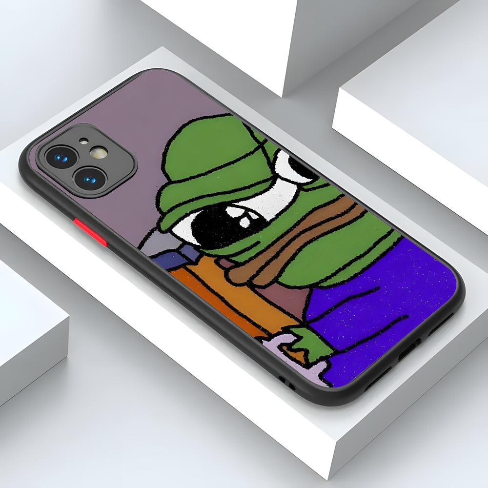 Чехол для телефона с забавной грустной лягушкой Pepe Meme для IPhone 15 14  13 Pro Max 12 Mini 11 6S 7 8 Plus XS X XR матовый чехол | AliExpress