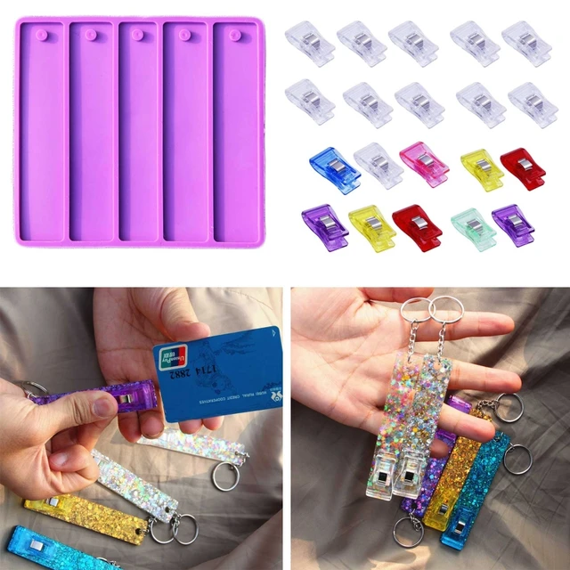 Rectangle Resin Molds Keychain Card Grabber Epoxy Silicone Mold for Charm  Making 40GB - AliExpress