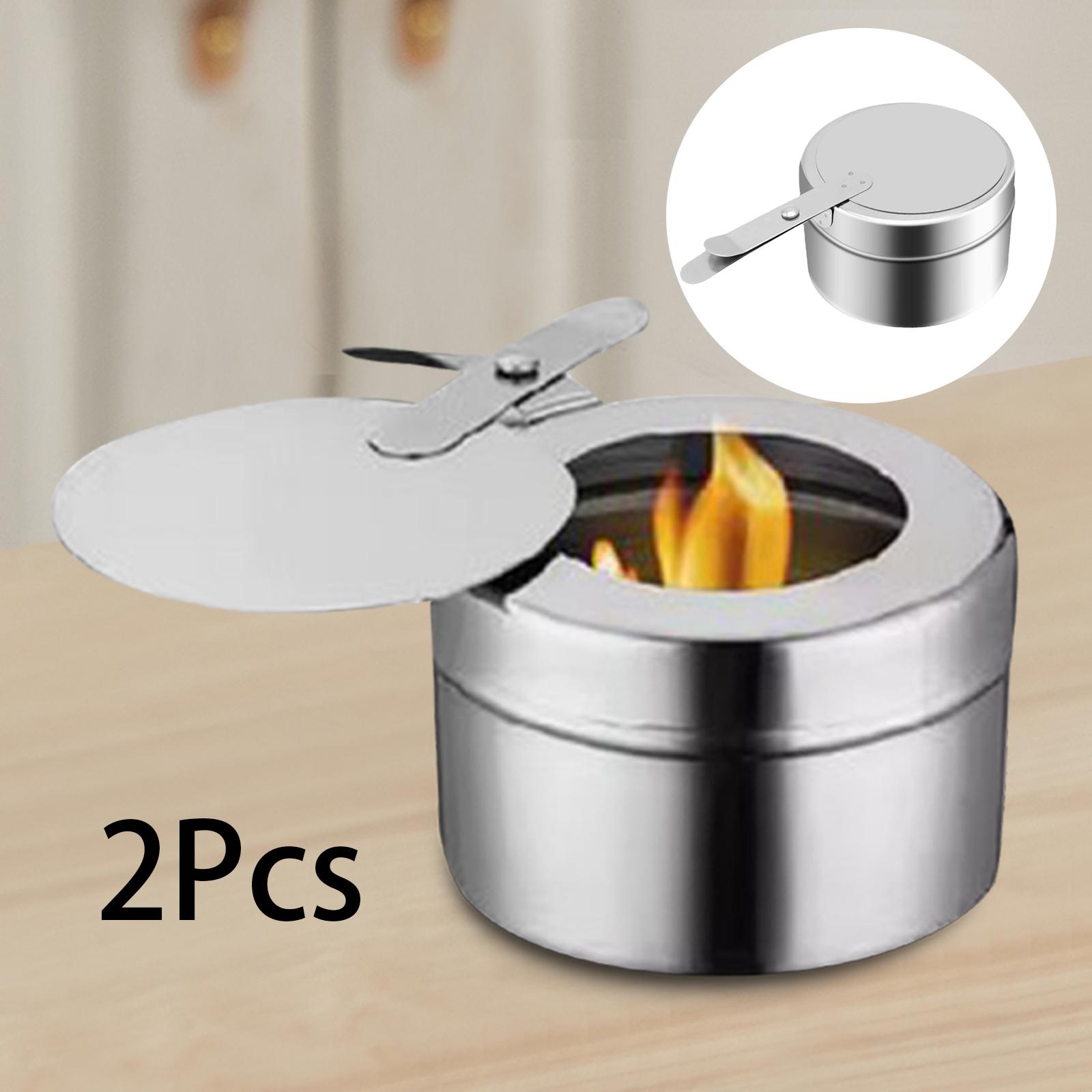 2 Pieces Buffet Warmer Fuel Holder Canned Fuel Boxes Parties Fuel Cans Holder Set for Catering Events Warmer Party