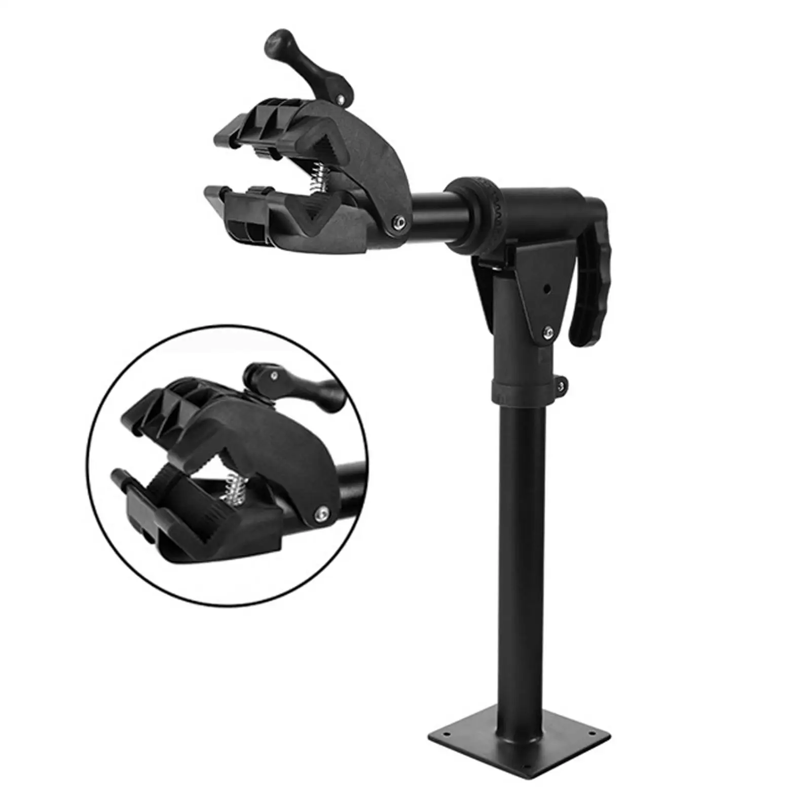 Bike Wall Mount Clamp Folding Bicycle Maintenance Rack Display Rack Hook 50Kg Loaded for Bench Mount with Quick Clamp Lever