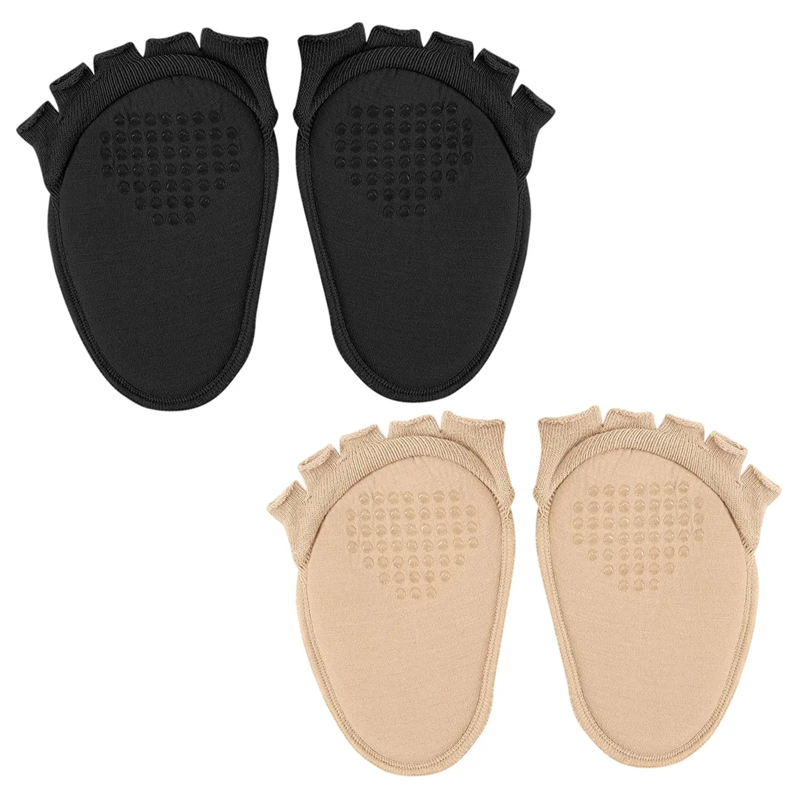 Women Toe Socks Invisible Nonslip Sponge  Socks  Finger Half Socks for High Heels Flats Slides Sandals Boots