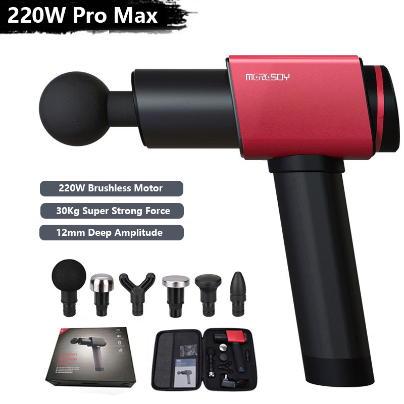 Best of 220W Professional Massage Gun Super Powerful Aluminum Alloy Material Deep Muscle Massager Brushless Motor For Training Home Gym Reviews & Tips