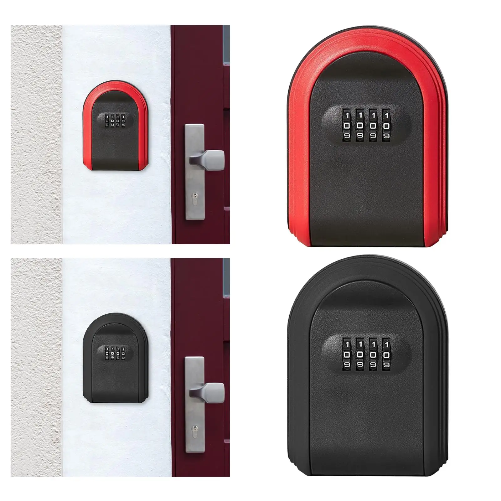 Key Cabinet Organizer Combination 4 Digit Key Keeper Box Key Lock Box for Home Emergency Entry Outside Property Management Car