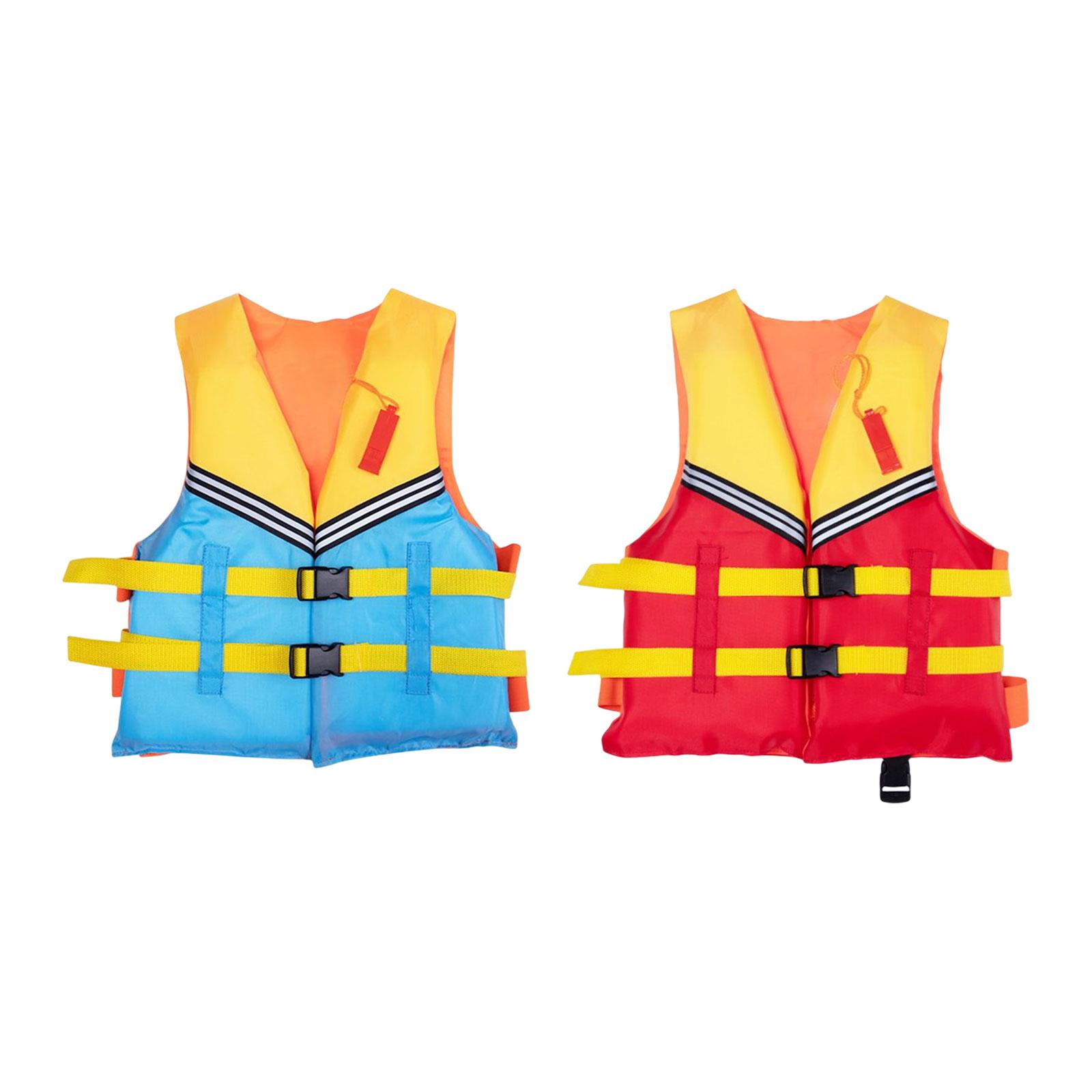 Outdoor Life Jacket Learn to Swim Adjustable with Whistle Children Swim Vest for Swimming Kayaking Surfing Wakeboarding Skiing