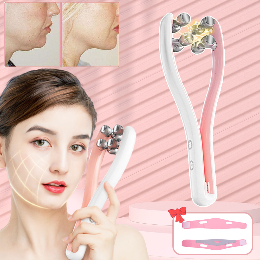 Best of EMS Face Massager Roller Y Shape Face Lifting Device V Face Double Chin Remover Face Care Skin Care Home Use Beauty Tool Reviews & Tips