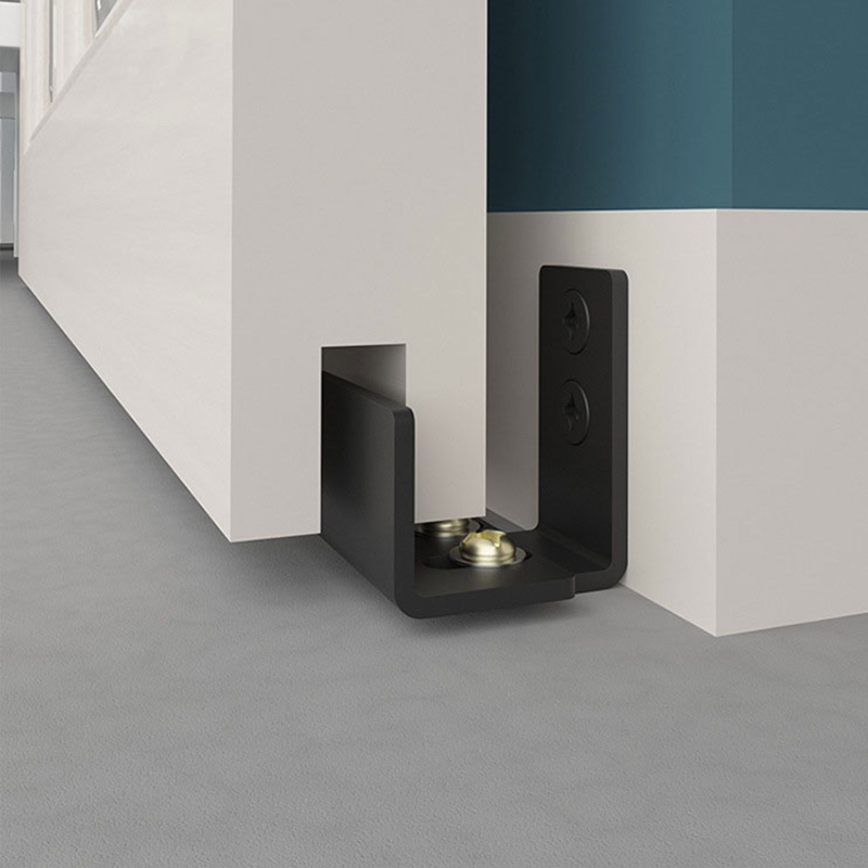 Description Picture 5 of itemCarbon Steel Sliding Barn Door Bottom Wall Mounted Floor Guide Home Furniture Door Roller Guide Swing Stopper With Screw