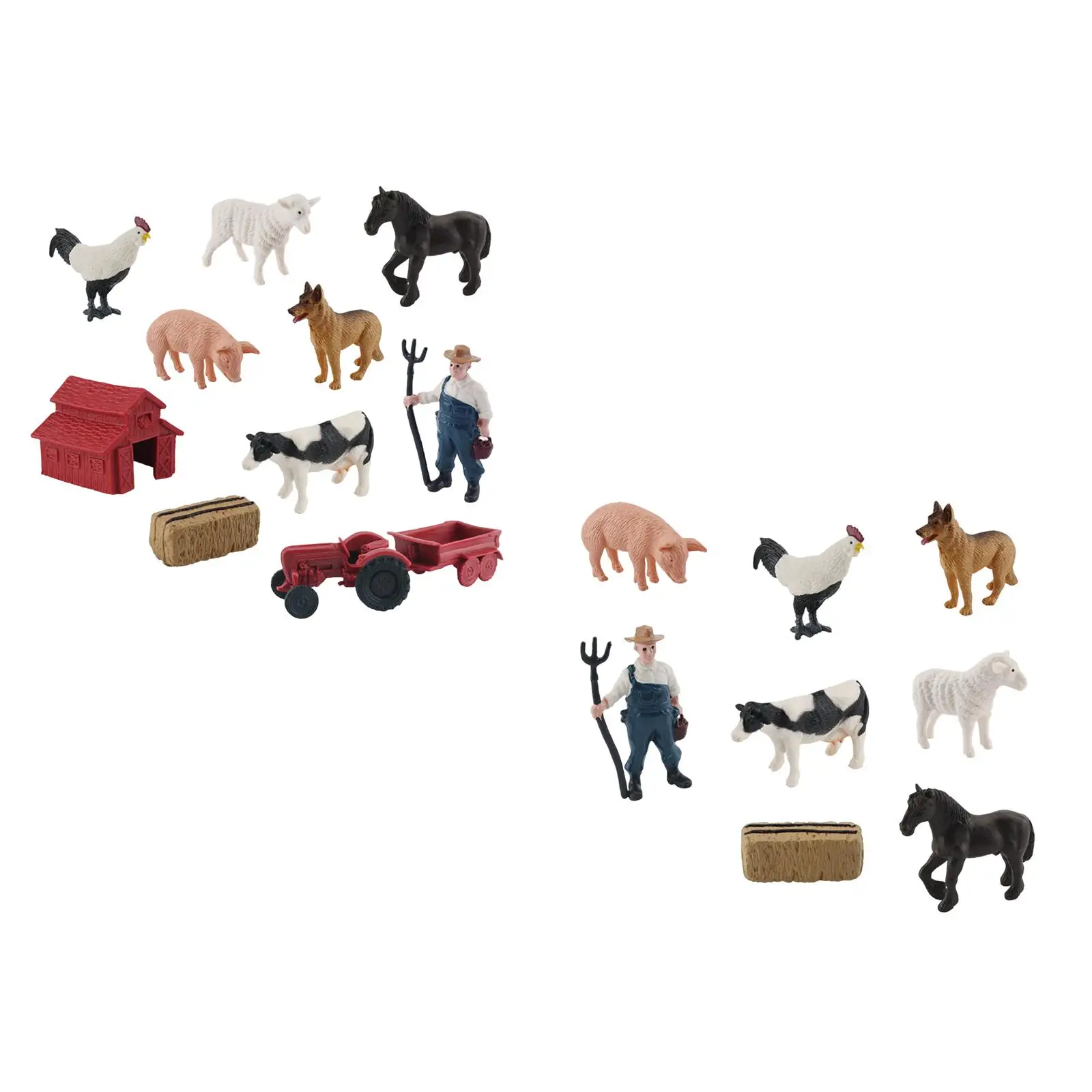 Lifelike Farm Animals Toys Farm Figurines Playset Small Poultry Toy Learning Educational Toys for Children Toddlers Boys Girls
