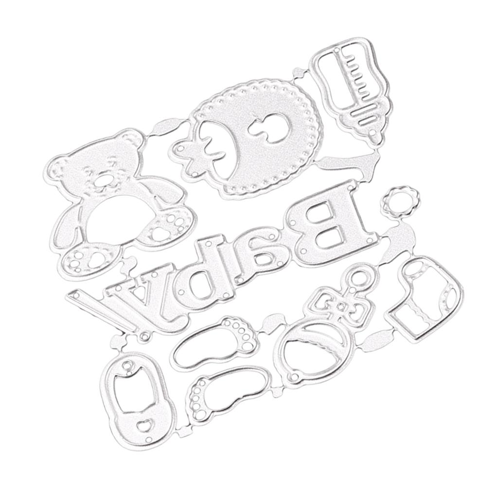 DIY Baby Accessories Metal Cutting Dies Stencils Template Mould for Scrapbook Photo Album Paper Craft Baby Shower Card Making