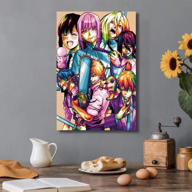 Anime Poster Beam Chainsaw Man Canvas Art Poster and Wall Art Picture Print  Modern Family Bedroom Decor Posters 16x24inch(40x60cm) : : Home