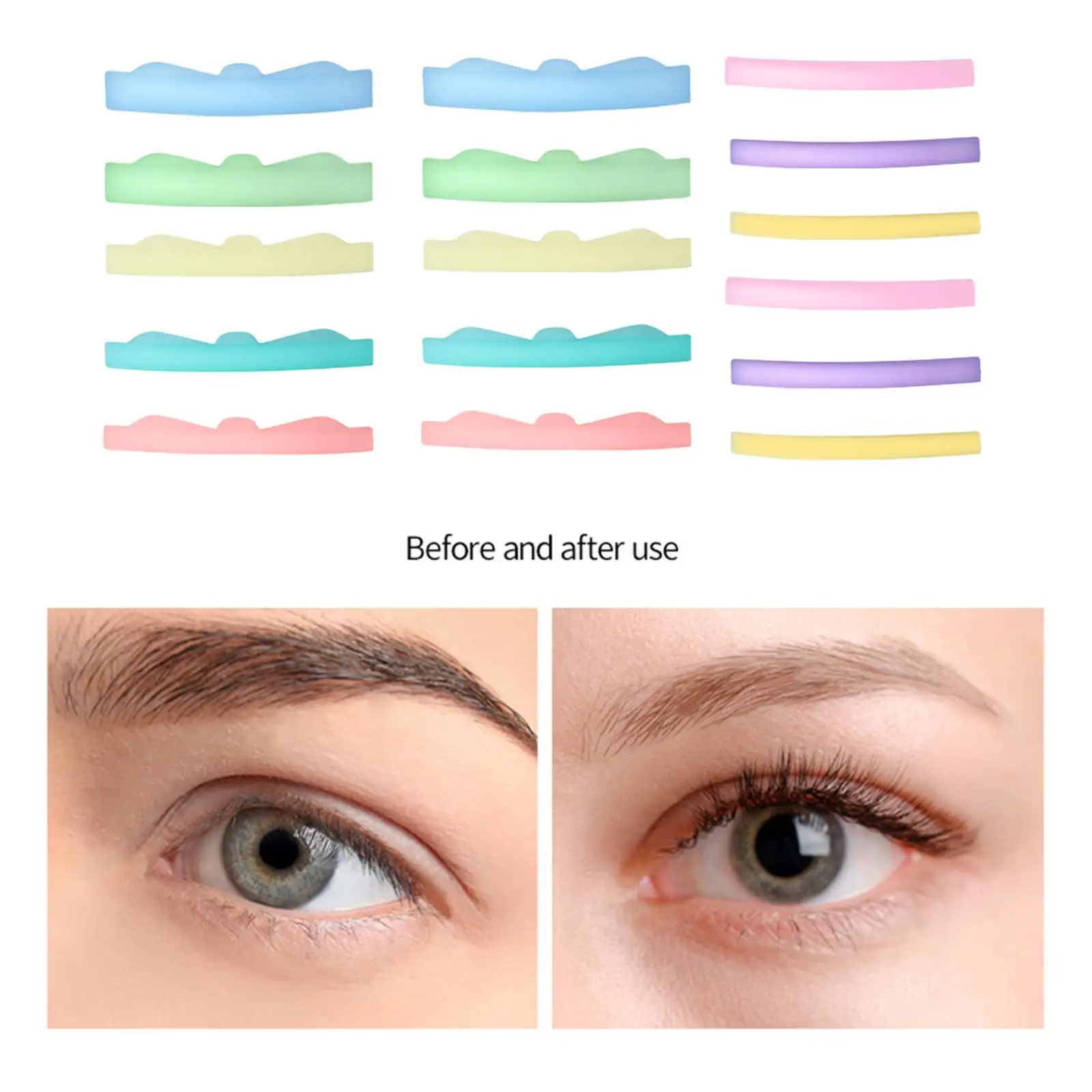 16x Lash Lifting Rods Reusable Lifting Shield Rods Curl Eyelash Pads S M L