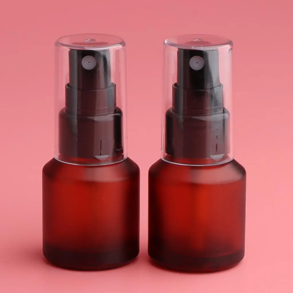 2 Pieces Red Frosted Bottles for Perfume, Lotion, Essential Oils Storage, Refillable Fine Mist Spray Bottles
