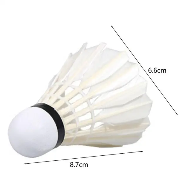 Set de 12 volants de badminton en plastique à haute stabilité et  durabilité, balles de badminton intérieur et outdoor pour le sport,  l'entraînement