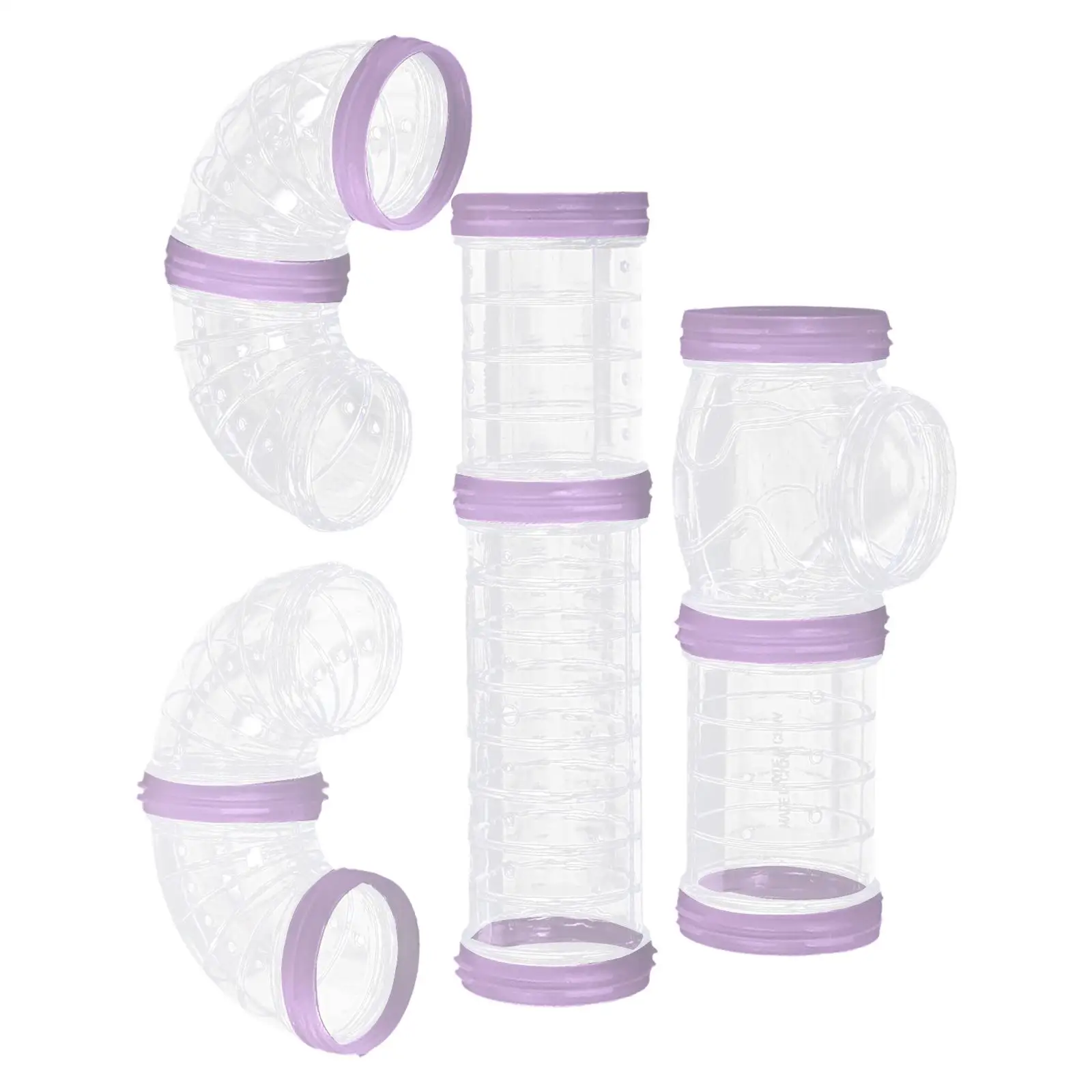 8 Pieces Multifunctional Hamster Tubes Set Connection Tunnels for Small Pets