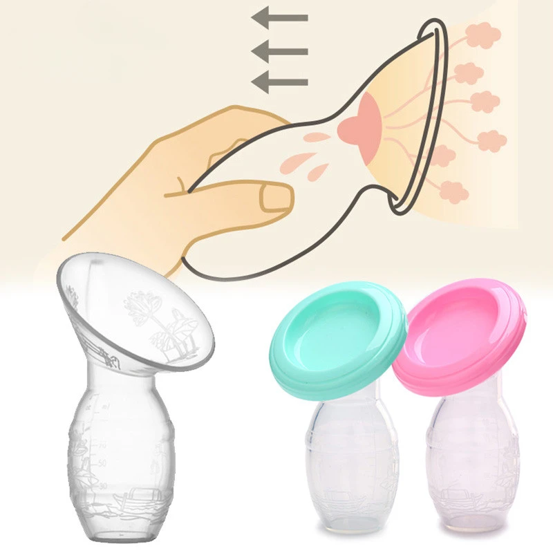 S52ca8c95becb467ba33d21c98afe3389U Baby Feeding Manual Breast Pump Partner Breast Collector Automatic Correction Breast Milk Silicone Pumps Maternity Products