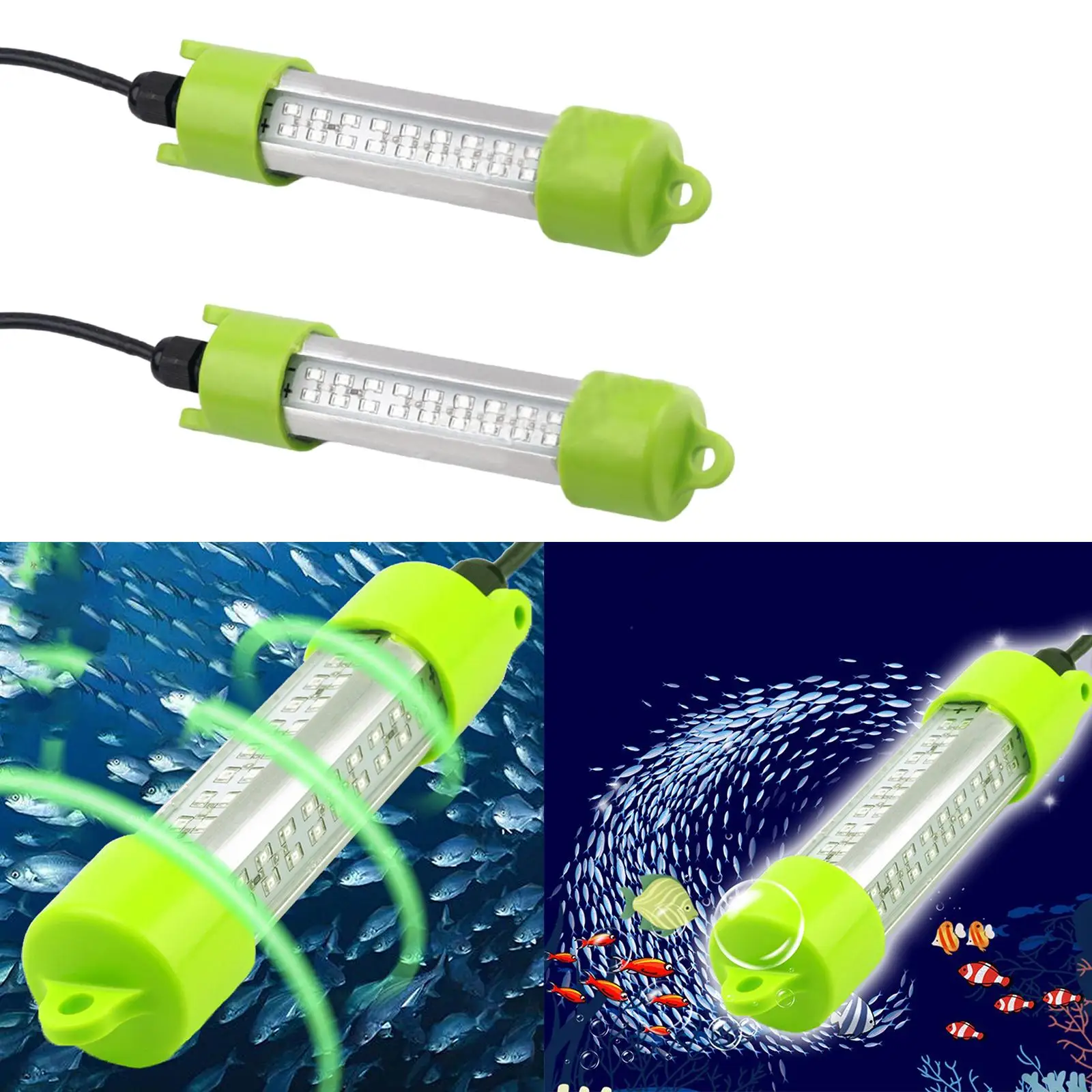 12V 45W Underwater Fishing Light Fish Finder Lamp Attract Waterproof Lures Bait Squid Shrimp Light with 7.5m Cord