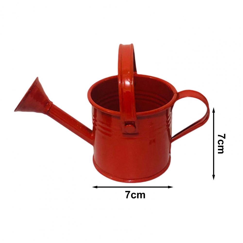 Description Picture 2 of itemCompact Watering Can Galvanized Iron Handle Kettle Simple Decorative Candy-colored Mini Plant Pot Kettle
