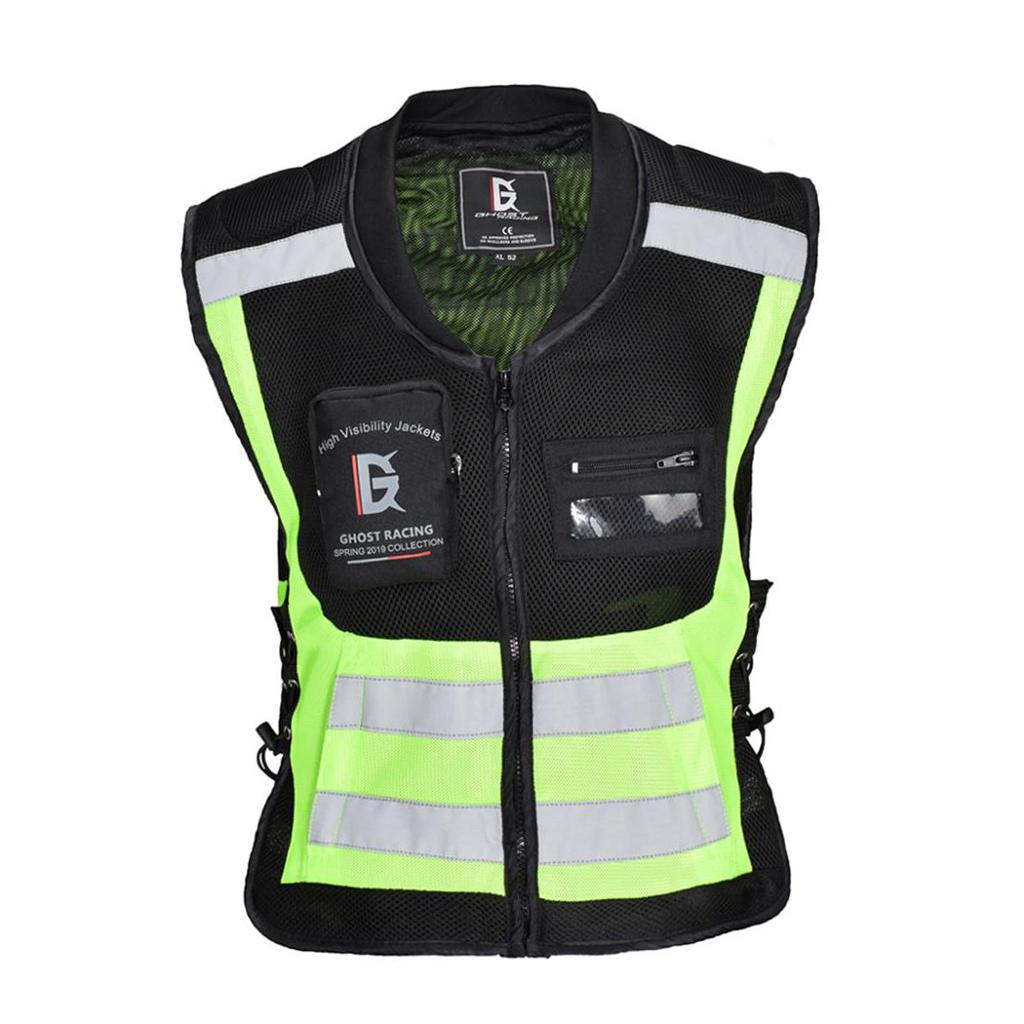 High Visibility Reflective  Motorcycle  Waistcoat Commuting Jacket