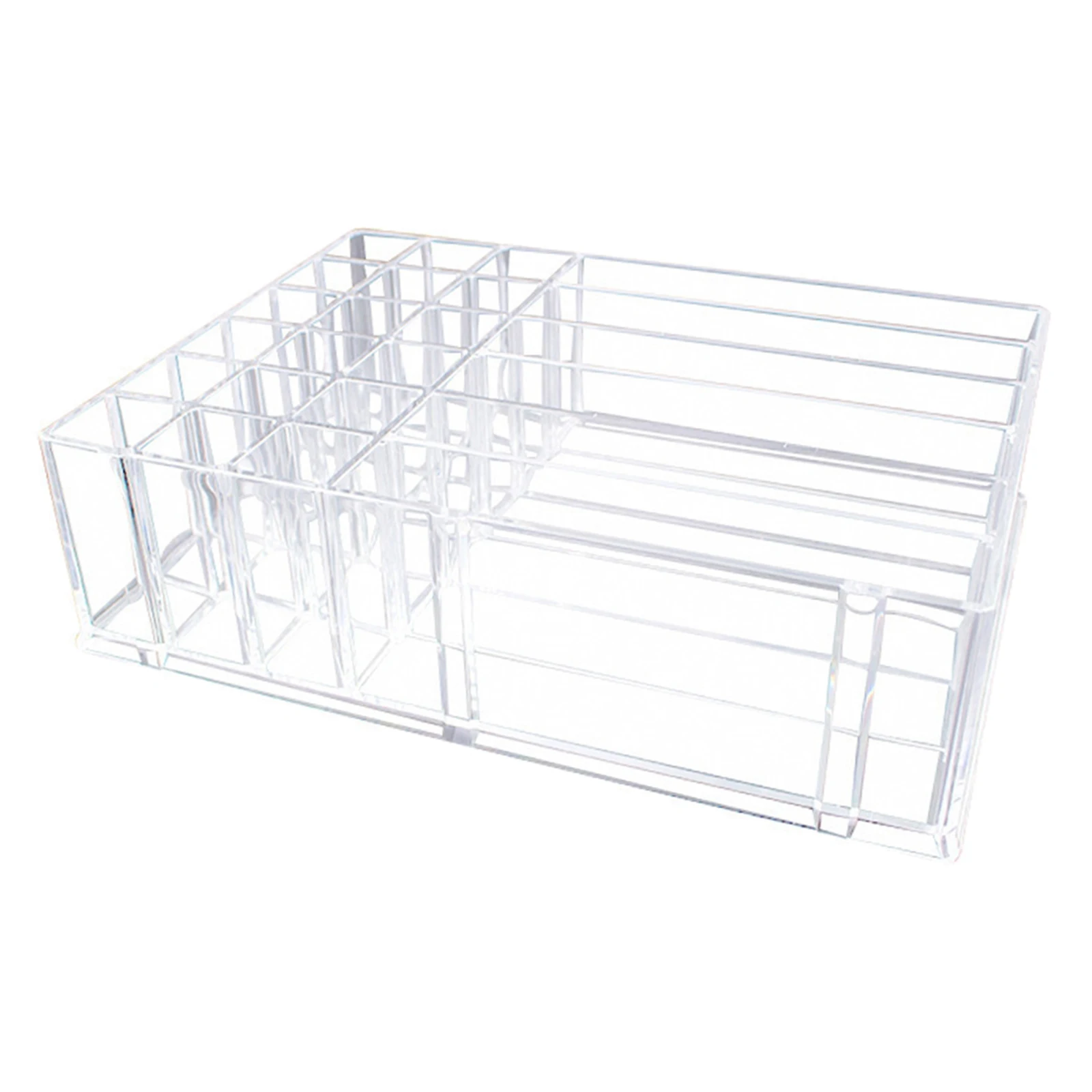 Acrylic Makeup Organizer Compact Organizer Makeup Holder Organizer with Removable Dividers9.7x7.2x2.8inches