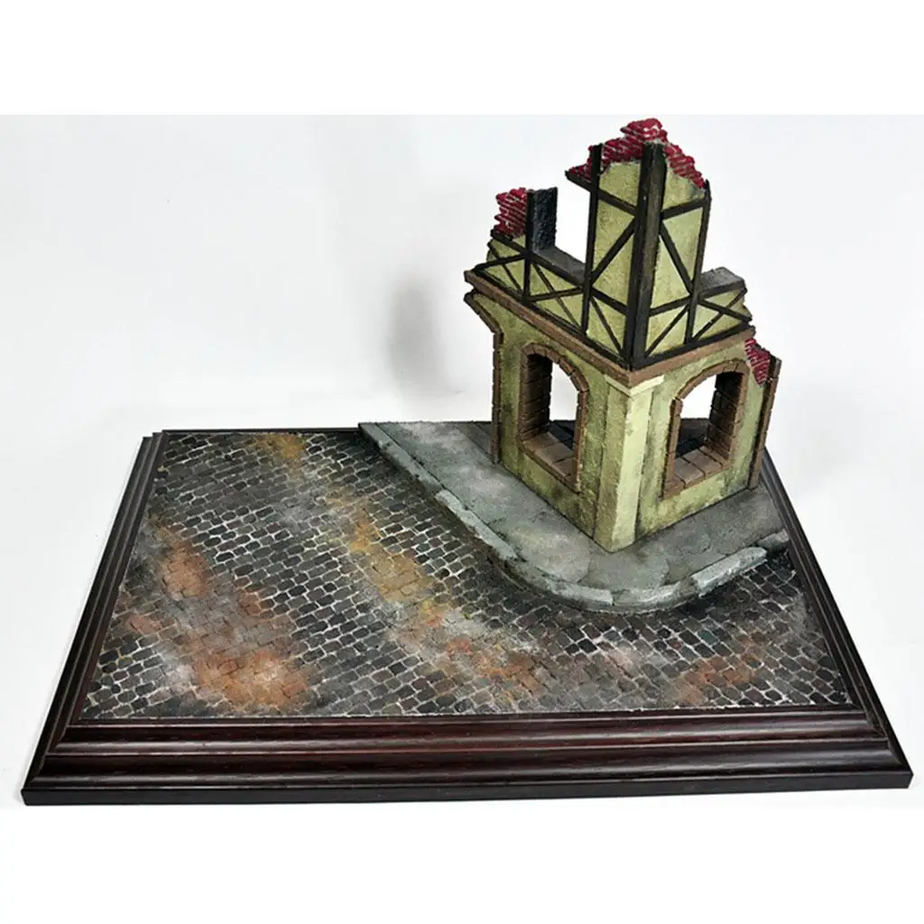 1:35 Scale  Buildings Kits Ruins House for Dioramas  Table Decor