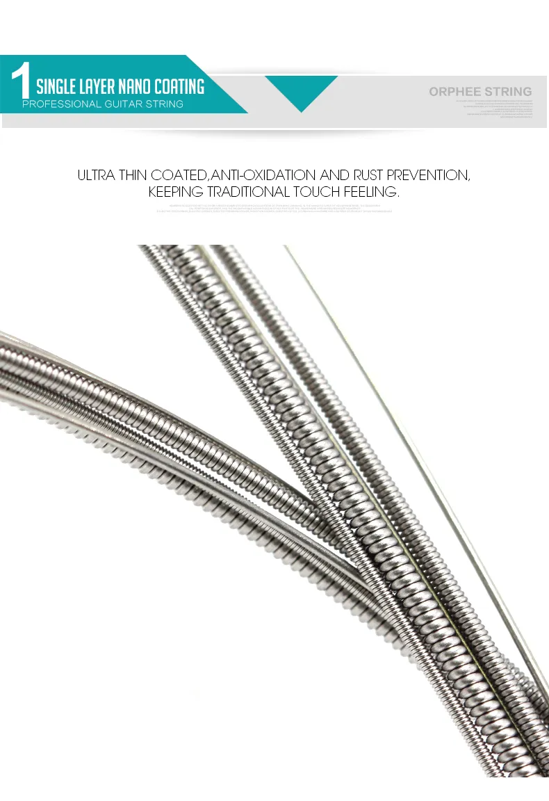 Description Picture 5 of itemOrphee QE Electric Guitar Strings High Carbon Steel Hexagonal Alloy Core Electric Guitarra Strings Guitar Parts & Accessories