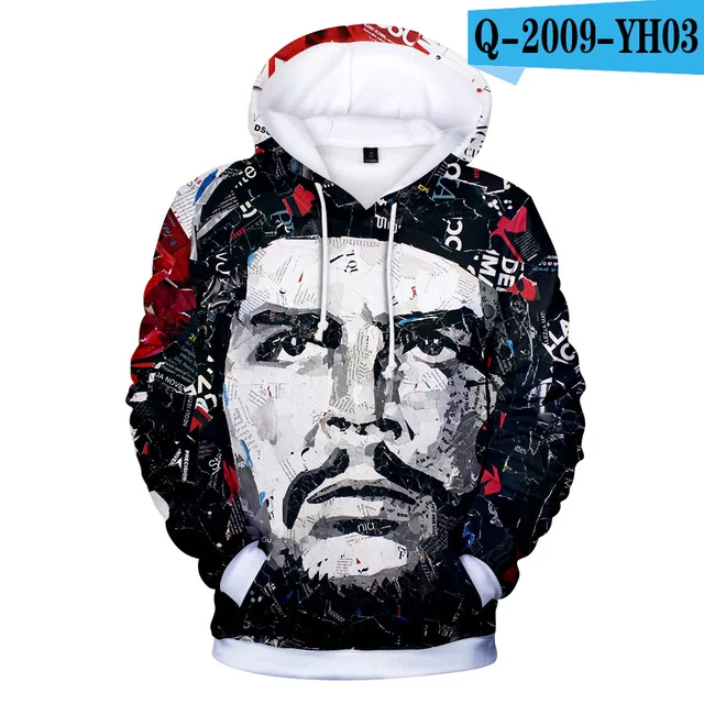 Hip Hop Fashion Che Guevara Hero 3D Hoodie Sweatshirt Men Autumn