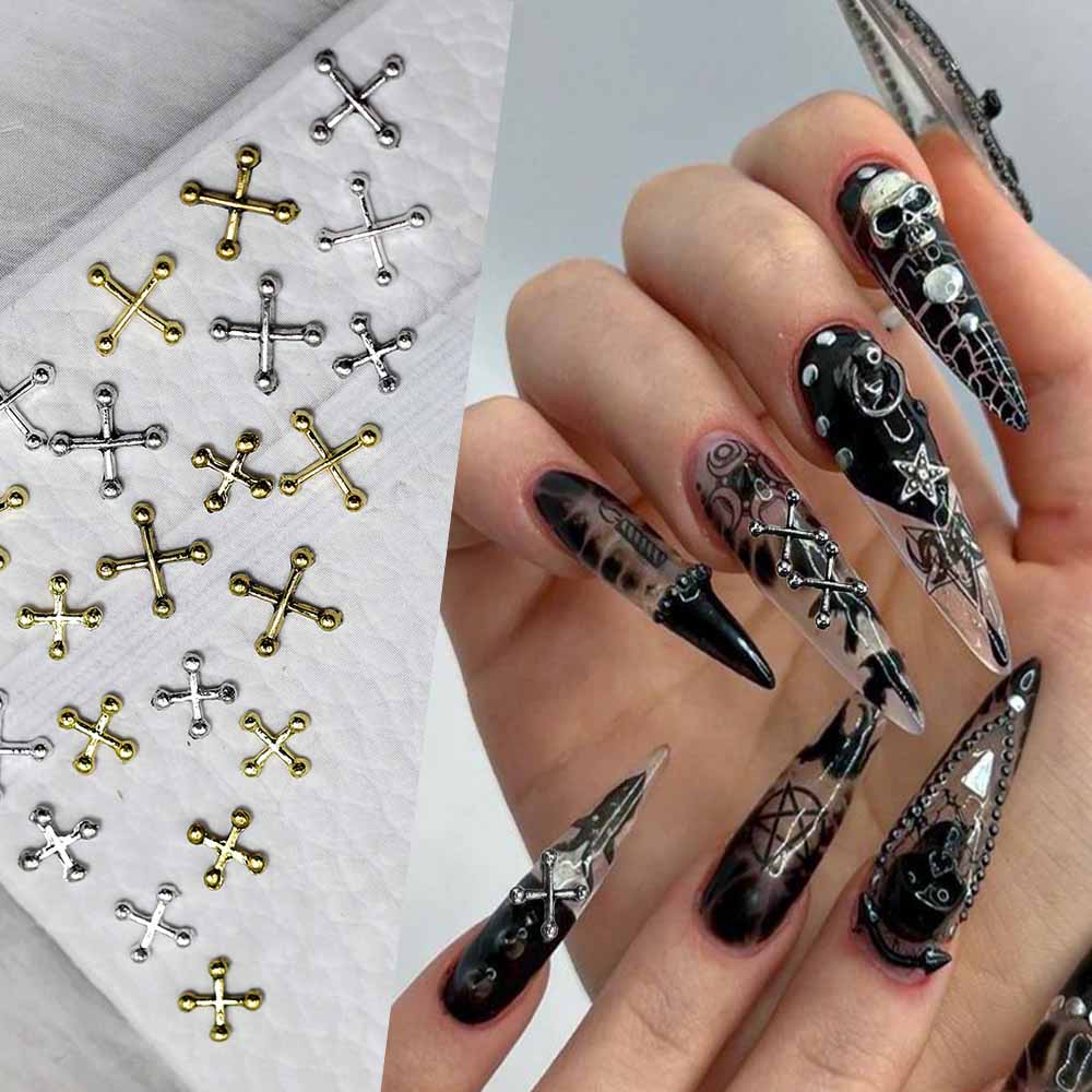 Best of 20pcs Metal Small Cross Nail Art Charm Alloy Hip Silver Cross Shape Nail Decoration DIY Luxury Nail Accessories Jewelry Reviews & Tips