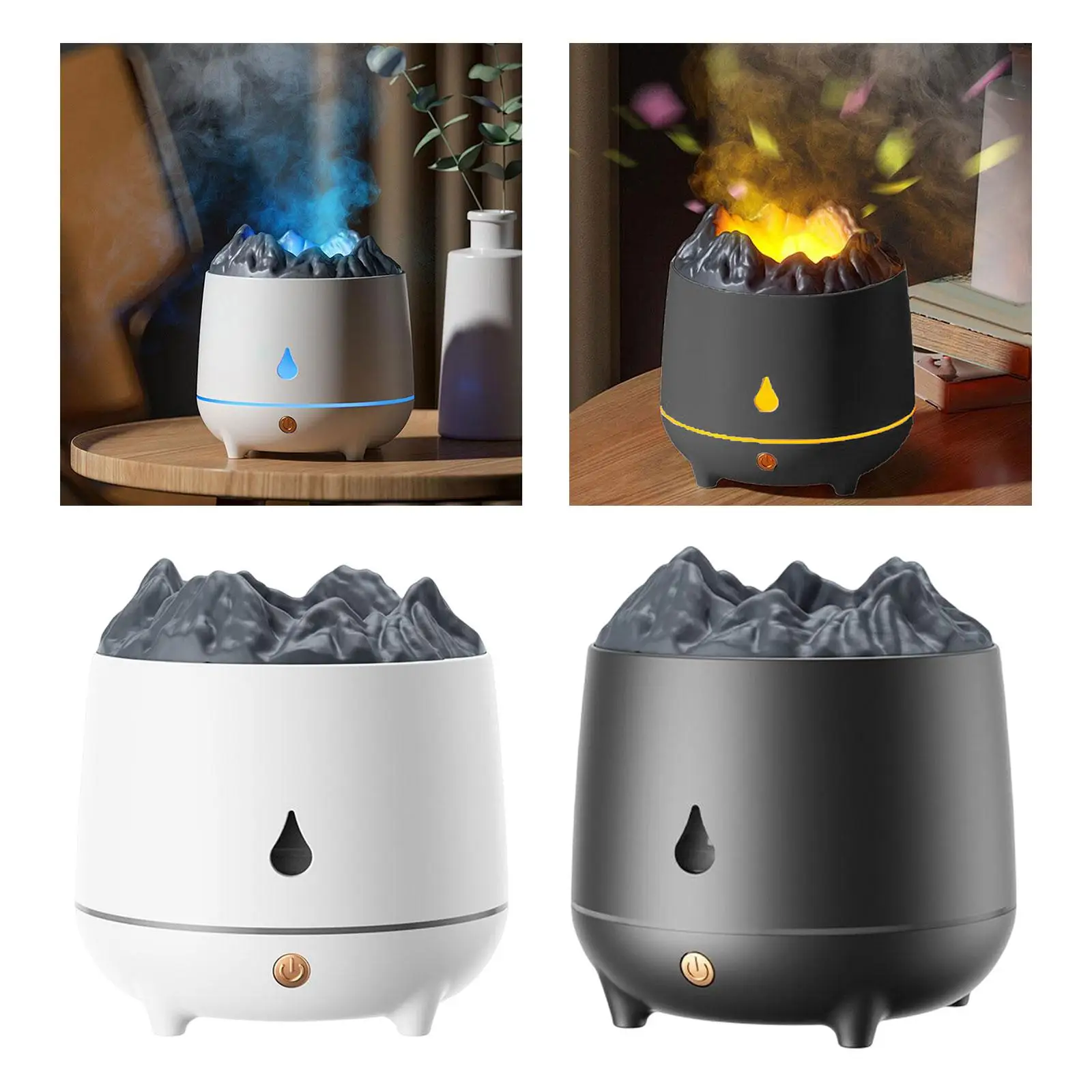 400ml Air Humidifier Essential Oil Diffuser Silent LED Night Light Timer USB for Living Room Bedroom Home Yoga Desktop